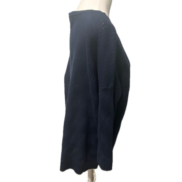 Kinross Navy 100% Cotton New Without Tags Sweater - Picture 2 of 6